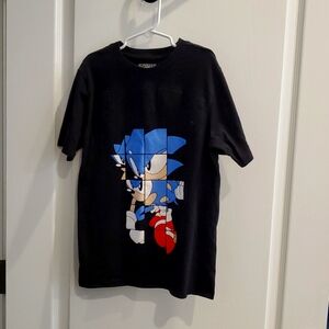 Black Sonic the Hedgehog T-Shirt, Boys, Size 10/12
